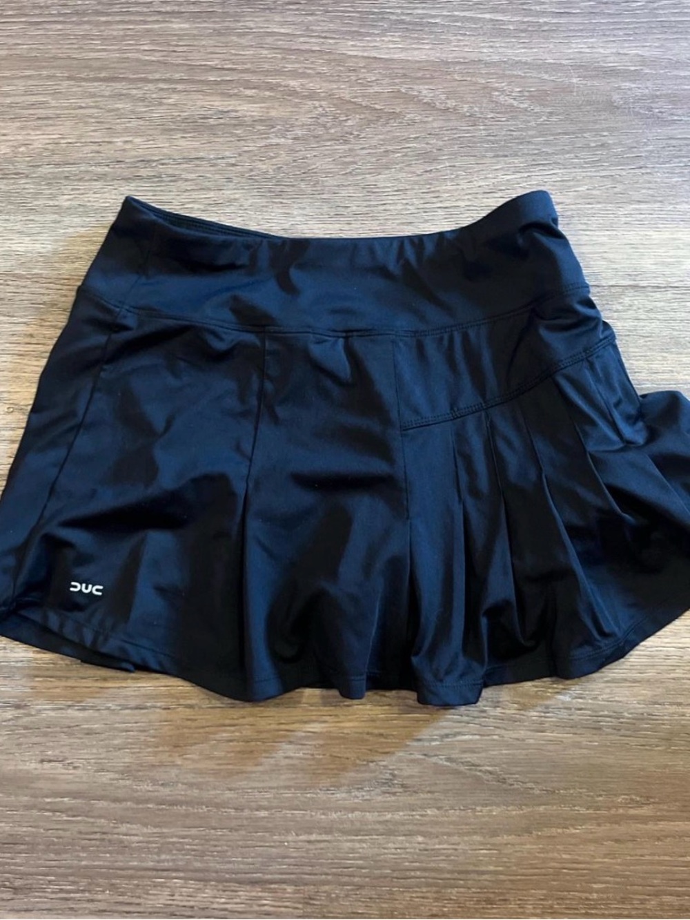 Black Athletic Skort with Subtle Logo